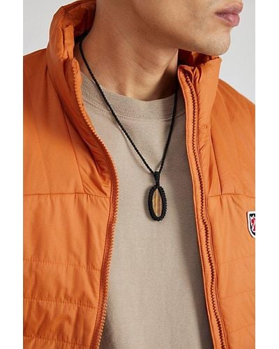 Urban Outfitters Tiger'S Eye Corded Necklace - Brown
