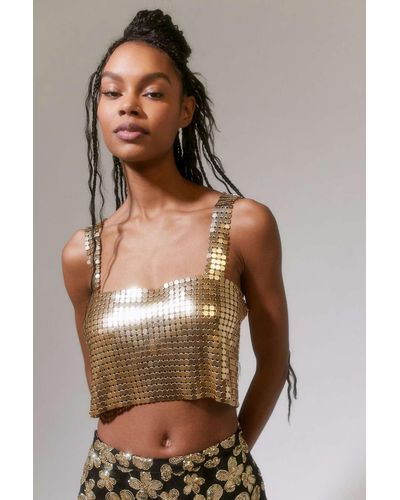 Gold Crop Tops for Women - Up to 63% off | Lyst