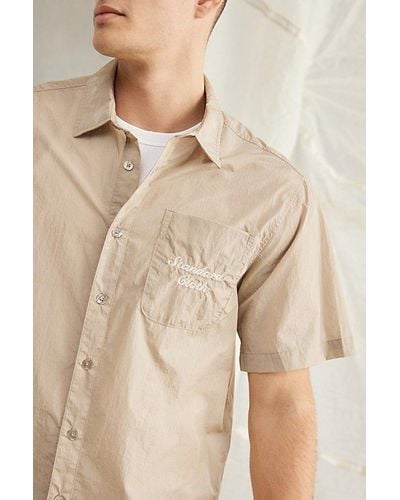 Standard Cloth Chainstitch Nylon Shirt Top - Natural