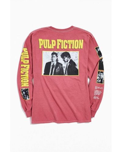 Urban Outfitters Pulp Fiction Storyline Long Sleeve Tee - Pink