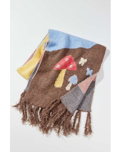Urban Outfitters Ellie Knit Blanket Scarf - Multicolour
