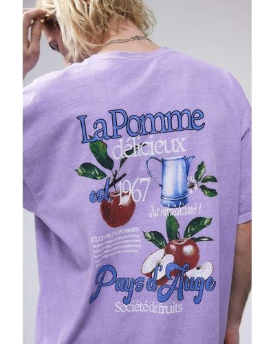 Urban Outfitters Uo Purple La Pomme T-shirt