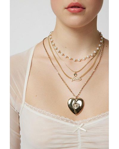 Urban Outfitters Zodiac Nameplate Layering Necklace Set - Natural