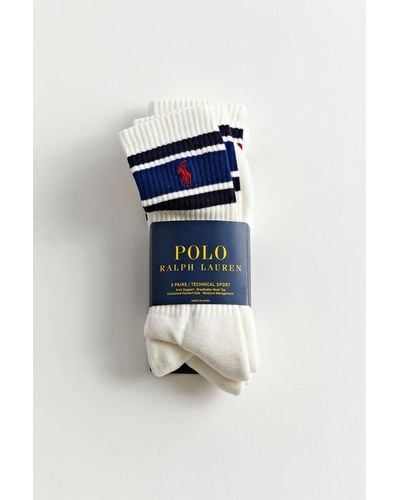 Polo Ralph Lauren Vintage Stripe Crew Sock 3-pack - Blue