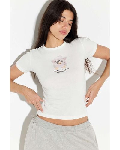 Urban Outfitters Uo Furby Baby T-shirt - White