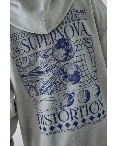 Urban Outfitters Uo - fleece-hoodie "supernova" in - Grau