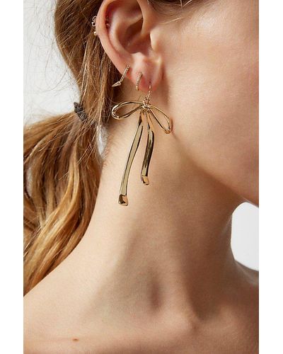 Urban Outfitters Bow Drop Earring - Brown