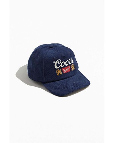 Urban Outfitters Coors Banquet Corduroy Baseball Hat - Blue