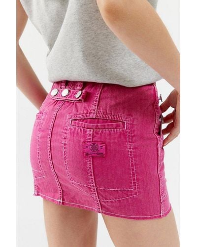 Urban Outfitters Bdg Aiden Utility Micro Mini Skirt - Pink