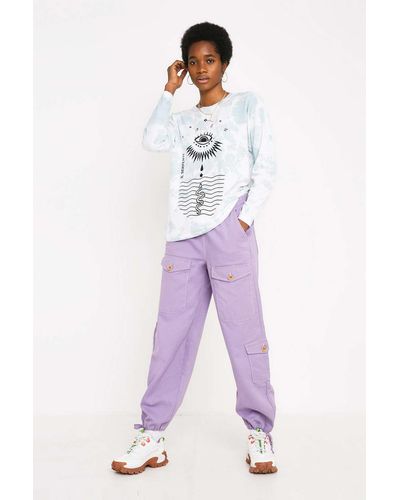 BDG Lilac Soft Utility Pants - Purple