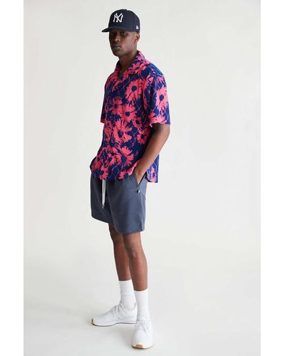 Urban Outfitters Uo Quinn Jacquard Shirt - Red