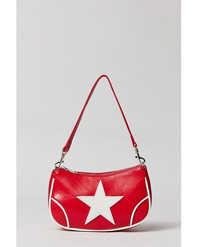 Urban Outfitters Daphne Moto Baguette Bag - Red