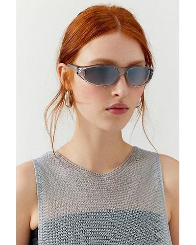 Urban Renewal Vintage Released Wrap Sports Sunglasses - Grey