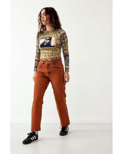 Urban Renewal Vintage Orange Tinted Wrangler Jeans - Multicolour
