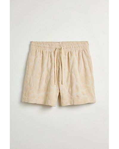 Urban Outfitters Uo Hibiscus Volley Short - Natural