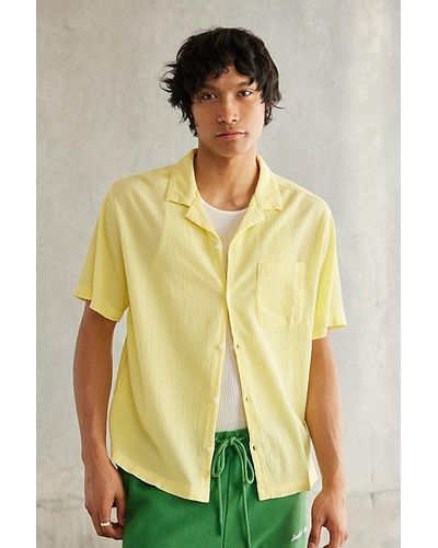 Standard Cloth Liam Crinkle Shirt Top - Yellow