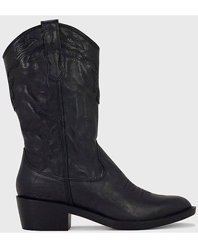 ROC Boots Australia Roc Indio Leather Cowboy Boot - Black