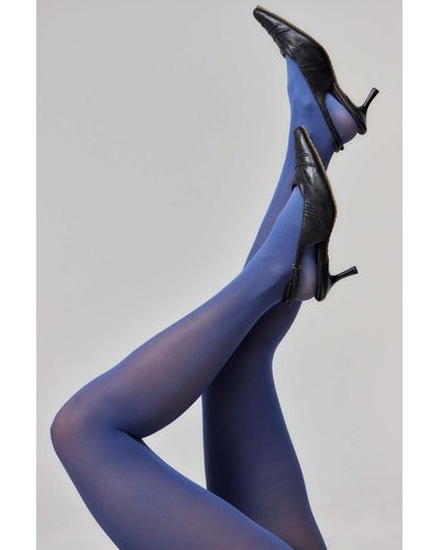Out From Under Statement Tights - Blue
