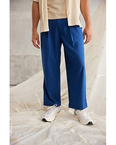 Standard Cloth Jason Pleated Trouser Pant - Blue