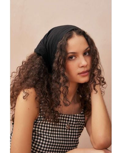 Urban Outfitters Uo Cotton Lace Headscarf - Black