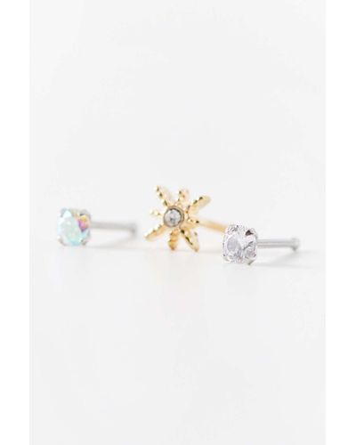 Urban Outfitters Celestial 20g Nose Ring Set - Metallic