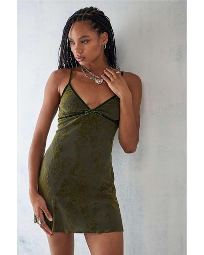 Motel Mevila Mini Dress S At Urban Outfitters - Green