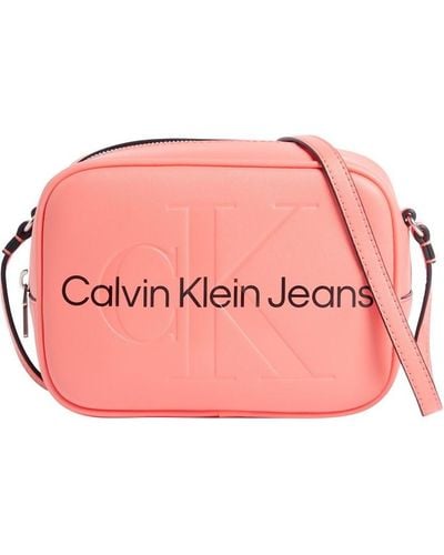 Calvin Klein Sculpted Cross Body Bag - Pink