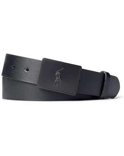 Polo Ralph Lauren Plaque Leather Belt - Blue