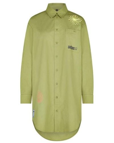 McQ Biosis Oversized Embellished Shirt - Green