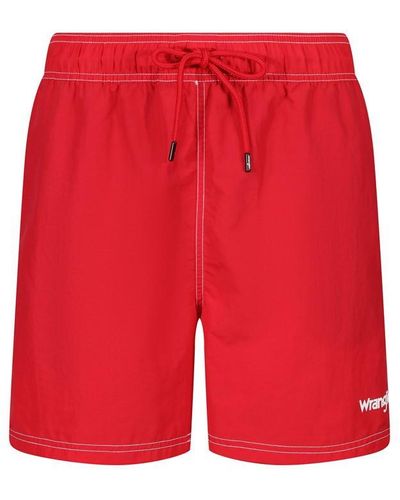 Wrangler Lima Swim Shorts - Red