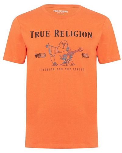 True Religion Buddha T Shirt - Orange