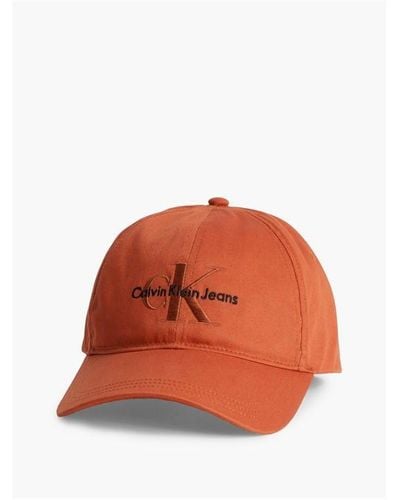 Calvin Klein Monogram Embroidered Cap - Orange