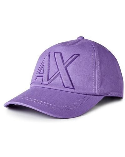 Armani Exchange Man's Baseball Hat - Purple