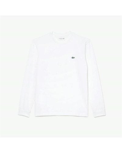 Lacoste Logo Long Sleeve T Shirt - White