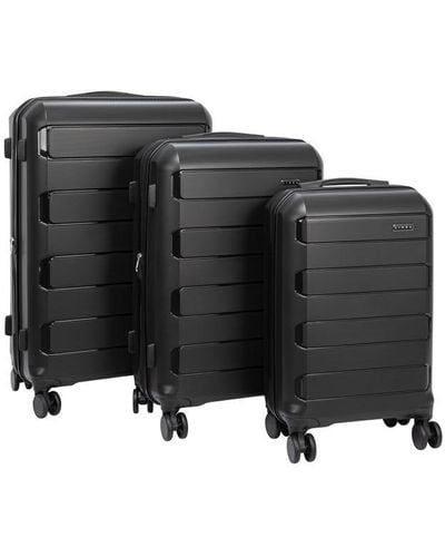 Linea Monza Suitcase, Pp Hard Suitcase, Travel Luggage, (22inch Cabine Friendly) - Black