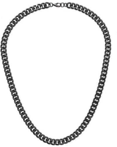 Fabric Curb Chain Necklace - Metallic
