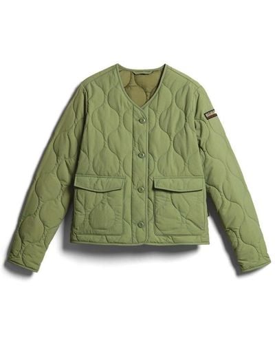 Napapijri Quilted A-weather Liner Jacket - Green