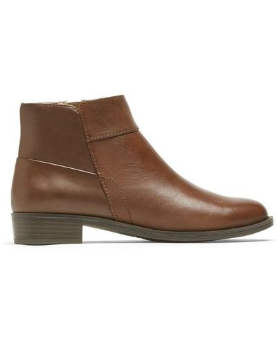 Rockport Vicky Layered Bootie Saddle - Brown