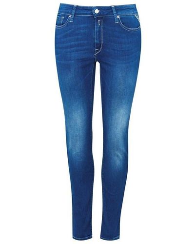 Replay Luzien Power Stretch Skinny Jeans - Blue