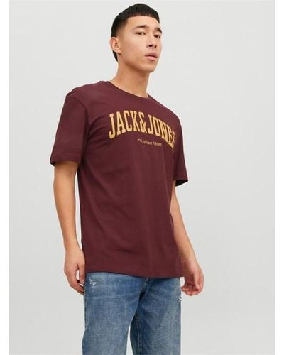 Jack & Jones Josh Short Sleeve Crew Neck T-shirt - Red