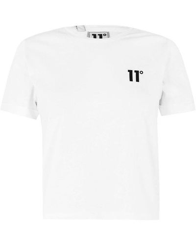 11 Degrees Core Cropped T Shirt - White