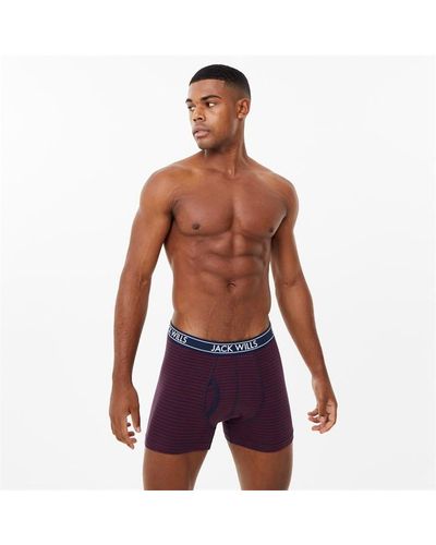 Jack Wills Multipack Boxers 3 Pack - Red