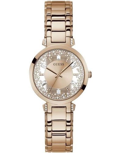 Guess Ladies Crystal Clear Watch - Metallic