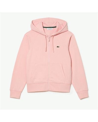 Lacoste Sf9213 Full Zip Sweatshirt Woman - Pink