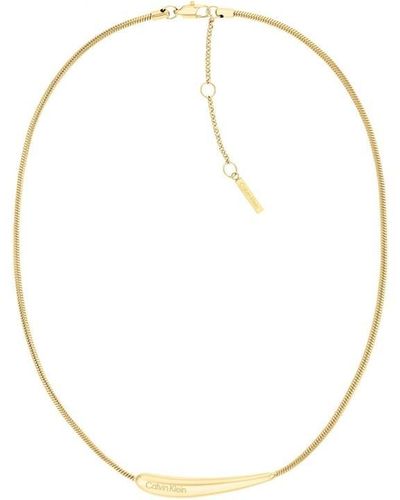 Calvin Klein Gold Plated Necklace - Metallic