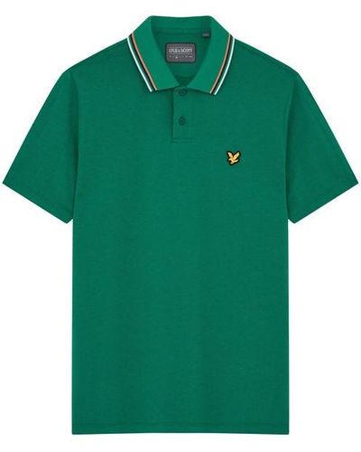 Lyle & Scott Lyle Tip Polo Shirt Sn99 - Green