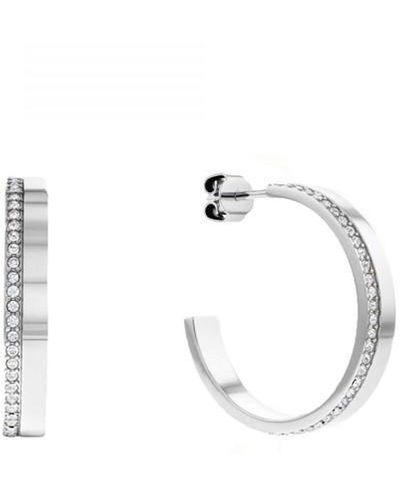 Calvin Klein Ladies Silver Tone Earrings 35000163 - Metallic