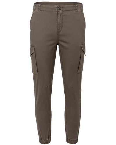 Fabric Cargo Trousers - Grey