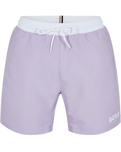 BOSS Starfish Swim Shorts - Purple