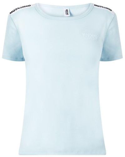 Moschino Taping T Shirt - Blue